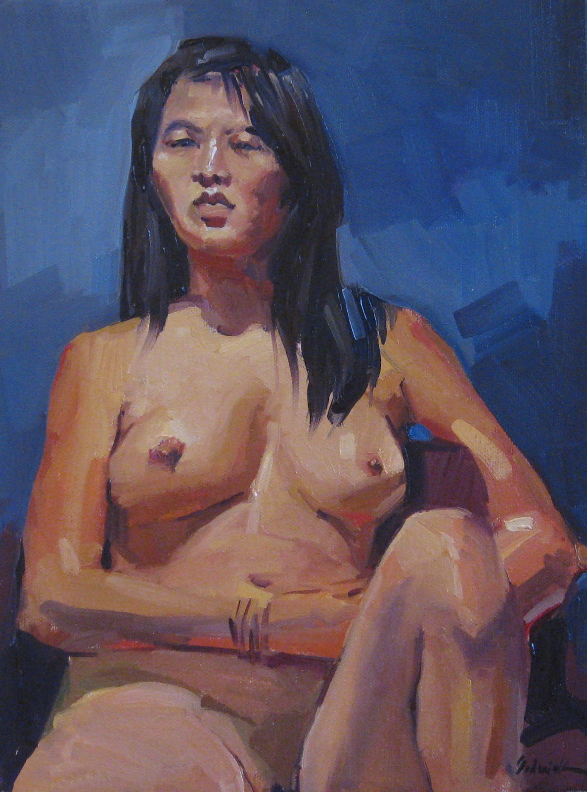 Nude on Blue 9x12.JPG